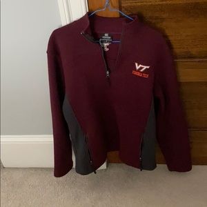 Virginia tech waffle knit quarter zip